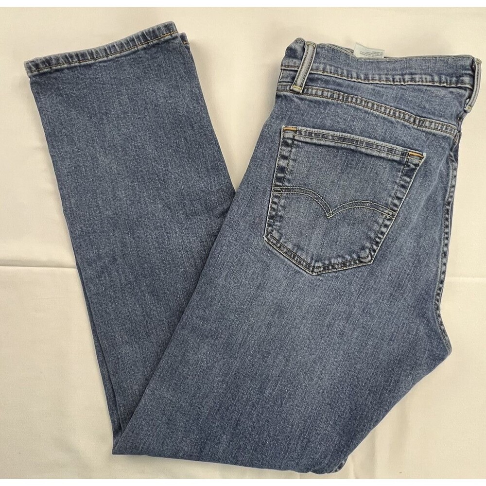 Levis Mens 505 Light Wash Regular Fit 5 Pocket Denim Blue Jeans 34x30